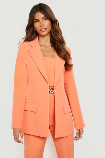 Kavaj Med Ledig Passform, Orange