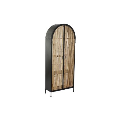 Visningsställ DKD Home Decor Metall Rattan (61 x 26 x 150,3 cm)
