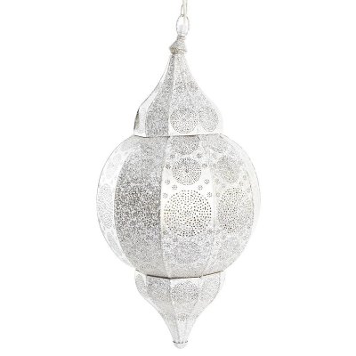 Taklampa DKD Home Decor Gyllene Vit Järn 50 W (31 x 31 x 64 cm)