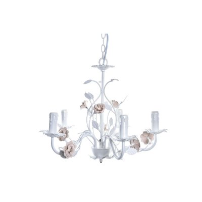 Taklampa DKD Home Decor 25W Rosa Vit 220 V (49 x 47 x 37 cm)