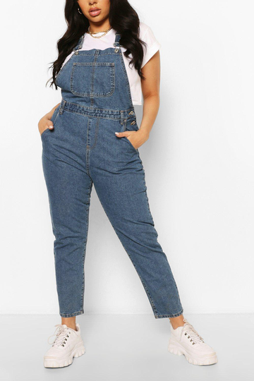 Plus - Boyfriend Dungarees I Denim, Blue