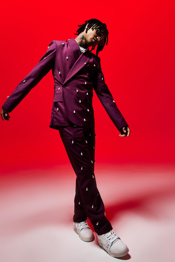 Kostymbyxor I Slim Fit Med Pärlor, Purple