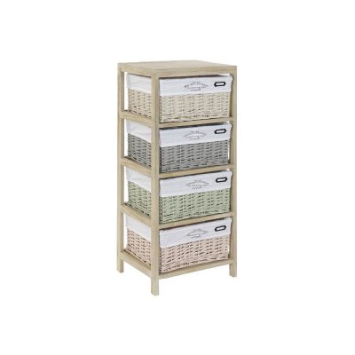 Byrå DKD Home Decor Barn Multicolour vide Paulowniaträ (40 x 30 x 94 cm)
