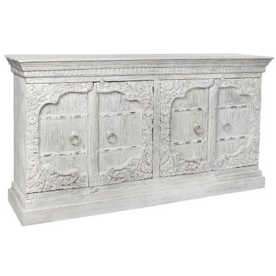 Skänk DKD Home Decor Metall Mangoträ (190 x 43 x 100 cm)