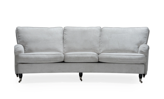 KUNGSHAMN Deluxe 3-sits Howard Curved Vitgrå