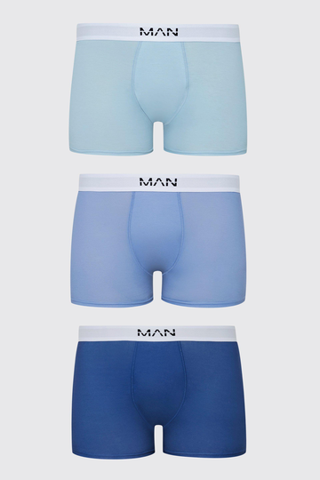 Plus Man Dash Blå Boxerkalsonger (3-Pack), Multi
