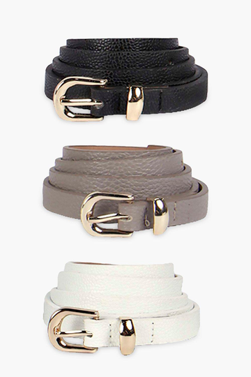 Smala Skärp (3-Pack), Multi