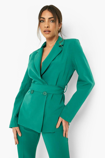 Figursydd Kavaj Med Knytdetalj, Green