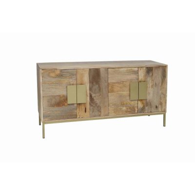 Skänk DKD Home Decor Metall Trä Trä MDF (147 x 43 x 75 cm)