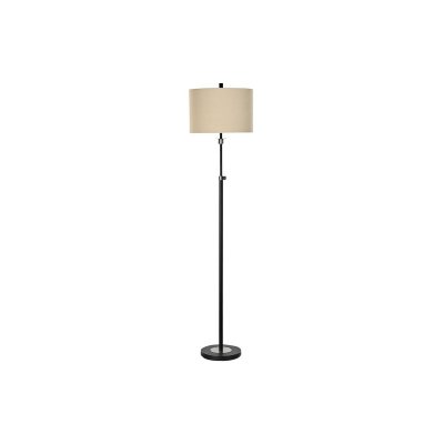 Golvlampa DKD Home Decor Svart Beige Metall Polyester Modern (38 x 38 x 168 cm)