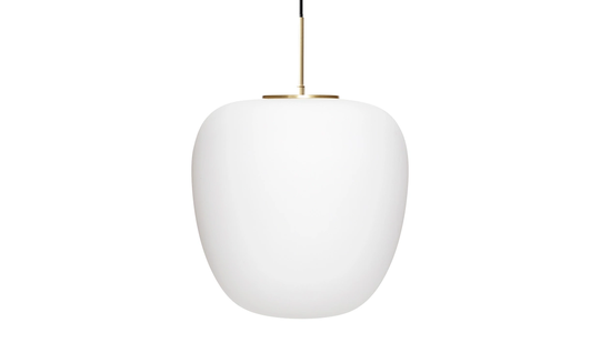 TAKLAMPA L Glas Vit