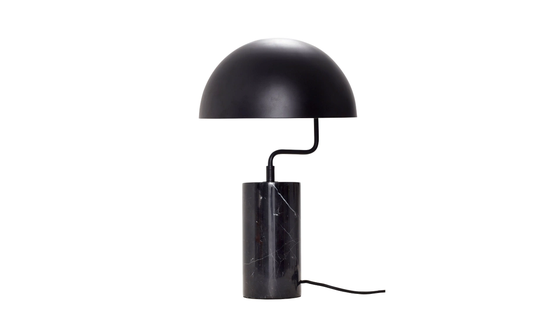 BORDSLAMPA Svart Marmor/Metall