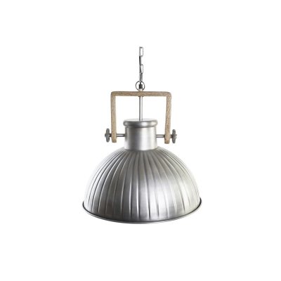 Taklampa DKD Home Decor Silvrig Järn Mangoträ 50 W (41 x 41 x 40 cm)