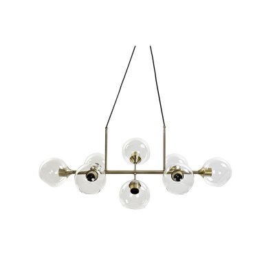 Taklampa DKD Home Decor Gyllene Transparent 220 V 50 W (96 x 50 x 32 cm)