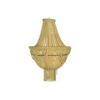 Taklampa DKD Home Decor Metall Brun Gul 40 W Trä MDF (50 x 50 x 73 cm)