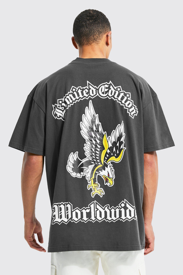Tall Oversized T-Shirt Med Hög Halsmudd