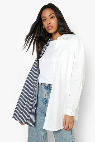 Tall - Randig Skjorta, Black