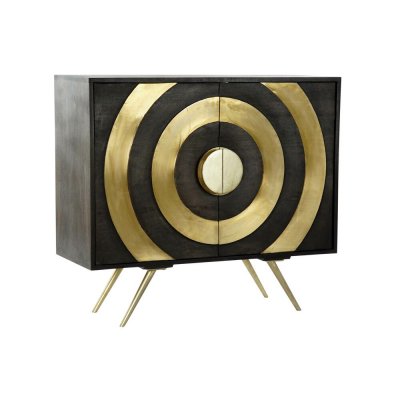 Skänk DKD Home Decor Gyllene Mässing Mangoträ