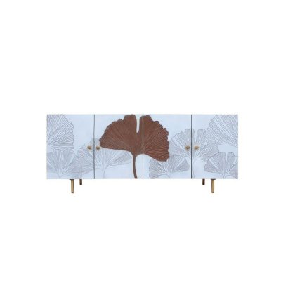 Skänk DKD Home Decor Metall Mangoträ (177 x 45 x 75 cm)