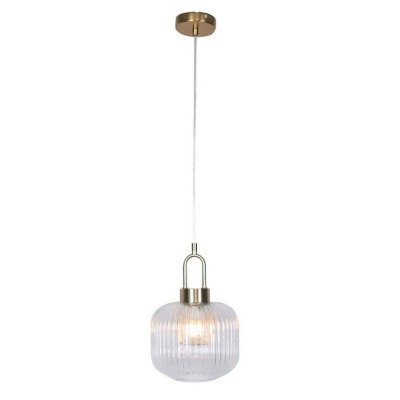 Taklampa DKD Home Decor Glas Gyllene Metall Transparent (20 x 20 x 26 cm)