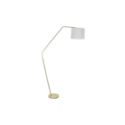 Golvlampa DKD Home Decor Gyllene Metall Polyester linne Vit Glam (91 x 31 x 196 cm)