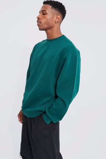 Basic Oversize Sweatshirt Med Rund Hals