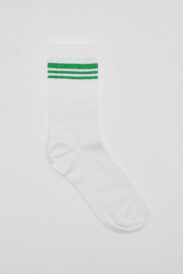Sportstrumpor Med Gröna Ränder, Green