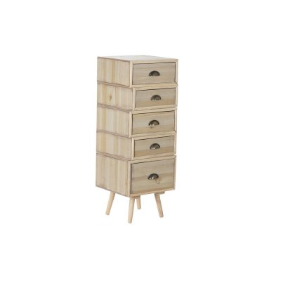 Byrå DKD Home Decor Naturell Trä MDF Marinblå Ljusgrå (40 x 38 x 99 cm)