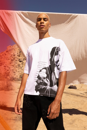 Boxig T-Shirt Med Tryck, White