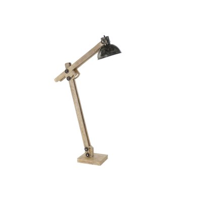 Golvlampa DKD Home Decor Naturell Svart Metall Trä Järn (30 x 87 x 153 cm)