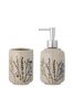Bea Tvålpump och Mugg, Natur, Stengods, 2-pack