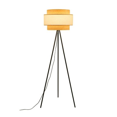 Golvlampa DKD Home Decor Polyester Bambu (50 x 50 x 163 cm)