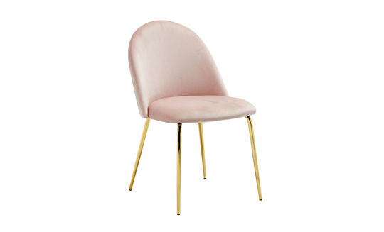 OLIVIA Stol Velvet Rosa/Mässing