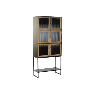 Skåp DKD Home Decor Svart Trä Metall Glas (80 x 35 x 180 cm)