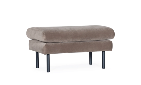SANDHAMN Fotpall Velvet Beige