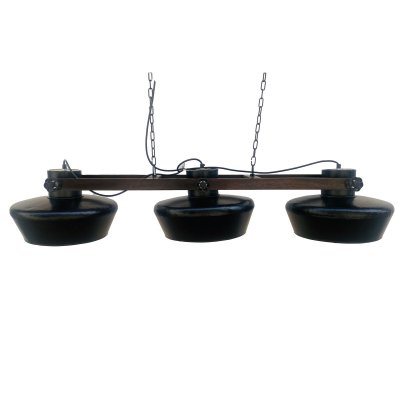 Taklampa DKD Home Decor Järn Mangoträ 50 W (126 x 36 x 27 cm)