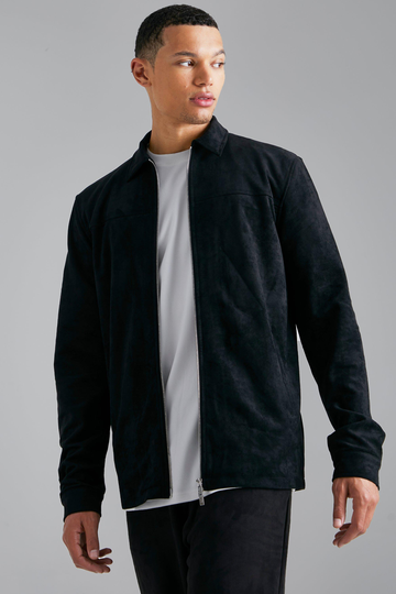 Tall - Harringtonjacka I Mockaimitation, Black
