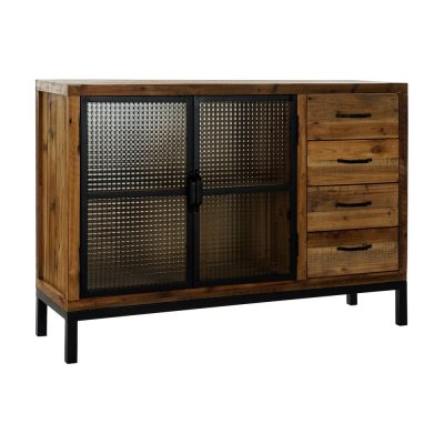 Skänk DKD Home Decor Trä Glas (120 x 35 x 86 cm)