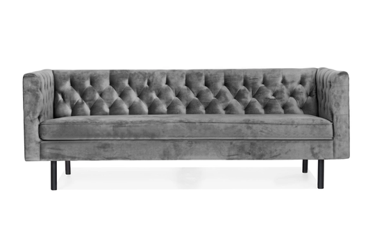 ROCHELLE 3-sits Velvet Concrete