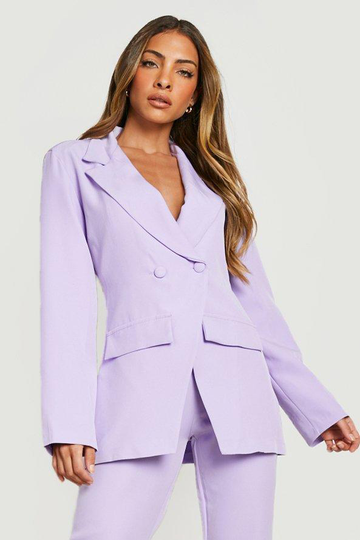 Asymmetrisk Kavaj Med Omlott, Purple