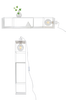 Vägglampa/Golvlampa Shelfie Long