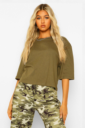 Tall - Basic Kort T-Shirt, Green