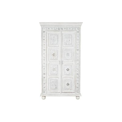 Skåp DKD Home Decor Vit Mangoträ (100 x 40 x 181 cm)