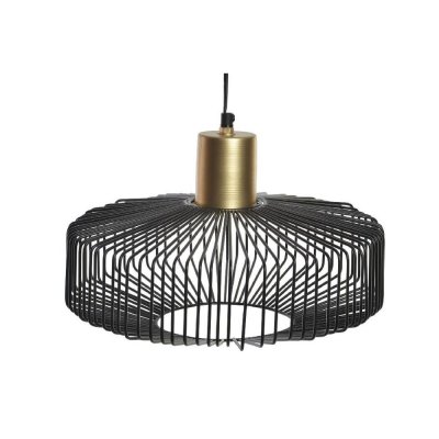 Taklampa DKD Home Decor Svart Metall 25W Gyllene (35 x 35 x 21 cm)
