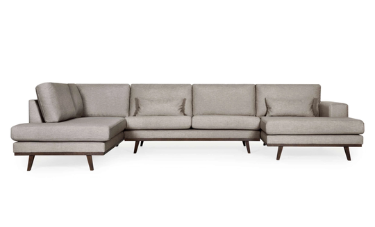 STOCKHOLM Fusion U-soffa Vänster Mörkbeige