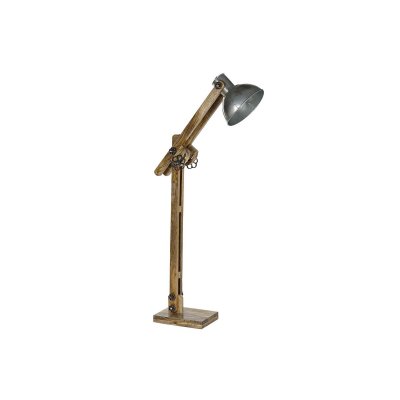 Golvlampa DKD Home Decor Silvrig Metall Brun Loft (85 x 25 x 140 cm)