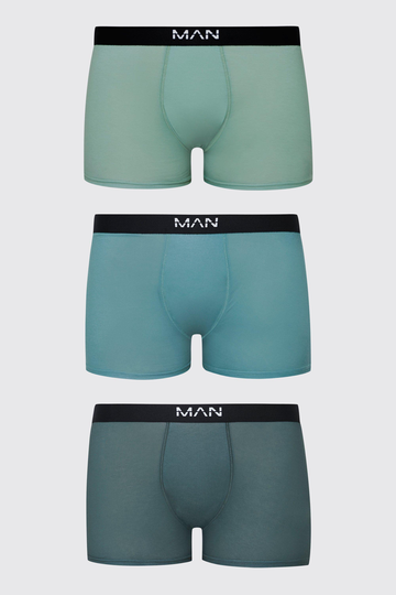 Plus Man Dash Gröna Boxerkalsonger (3-Pack), Multi