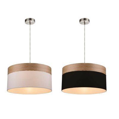 Taklampa DKD Home Decor Vit Svart Polyester (2 pcs) (38 x 38 x 25 cm)