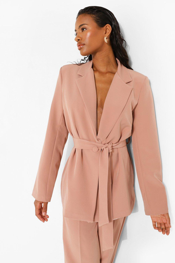 Figursydd Kavaj Med Knytdetalj, Beige