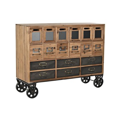 Byrå DKD Home Decor Gran Naturell Metall (102,5 x 31,5 x 79 cm)